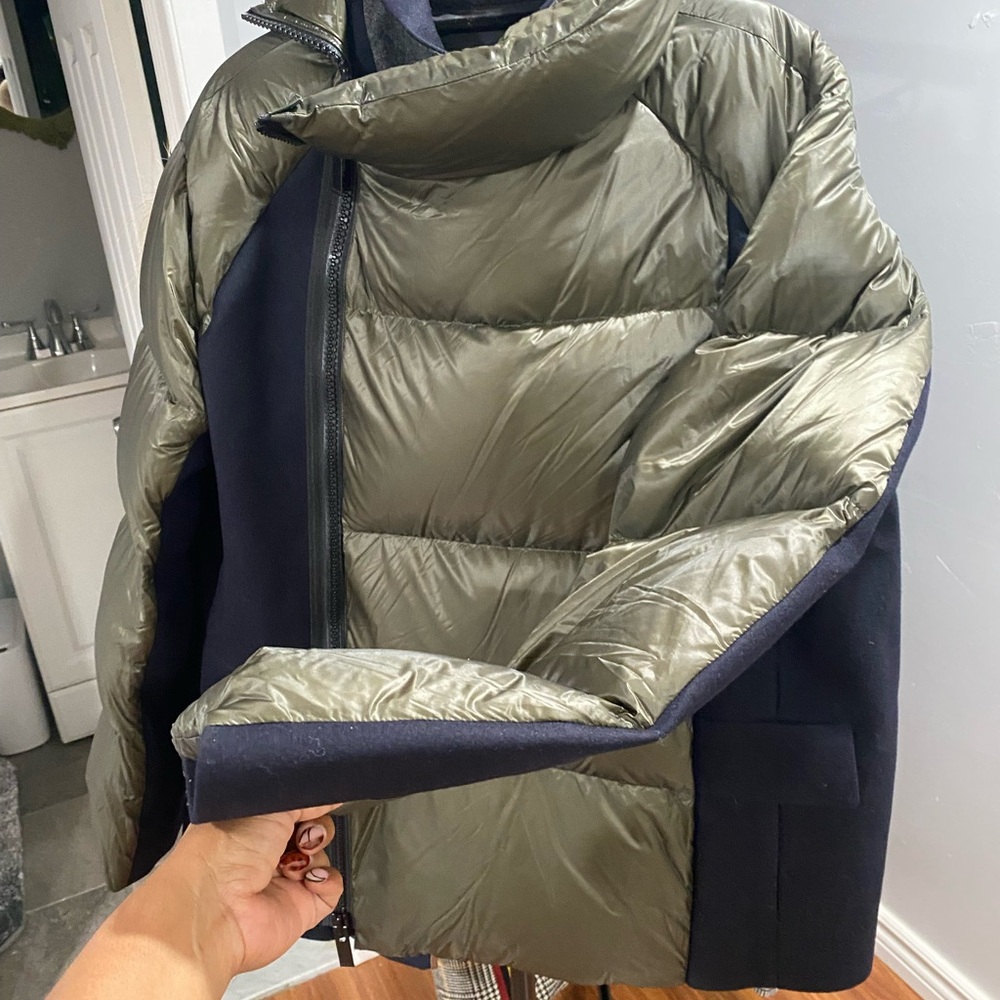 Sacai Olive and Black Puffer Jacket sz 4 UNISEX - Picture 10 of 13
